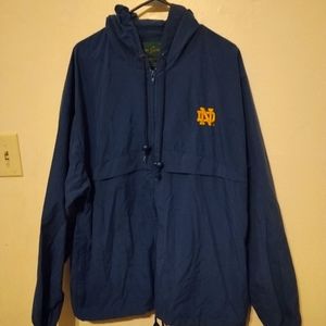 Vintage Notre Dame Fighting Irish Bastion Golf Lightweight Zip Jacket Size Large